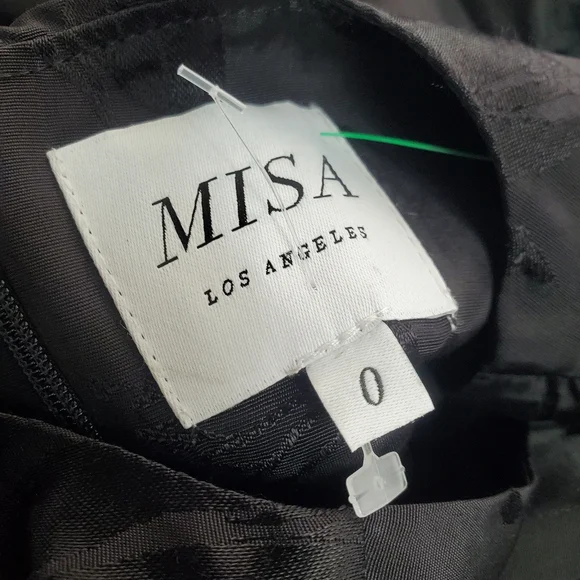 Misa Los Angeles Charlize Women's Size 0 Black Mini Dress EUC - Picture 8 of 9